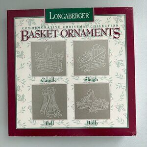 Vintage Longaberger Pewter Christmas Ornaments 1994